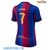 Camisa de time de futebol Barcelona Fermin Lopez #7 Replicas 1º Equipamento Feminina 2026-27 Manga Curta